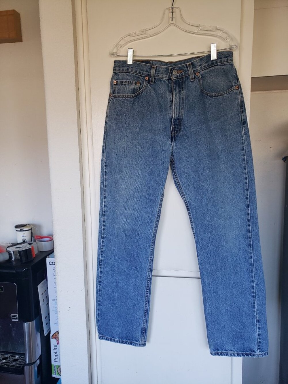Levis 505 Med Washed Jeans Size W 33 L 30